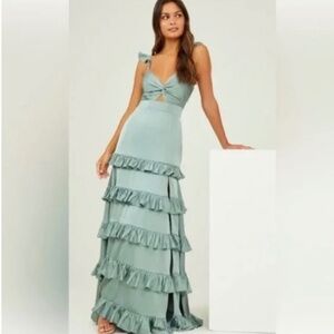 Altar D State Alana Marie Ruffle Maxi dress